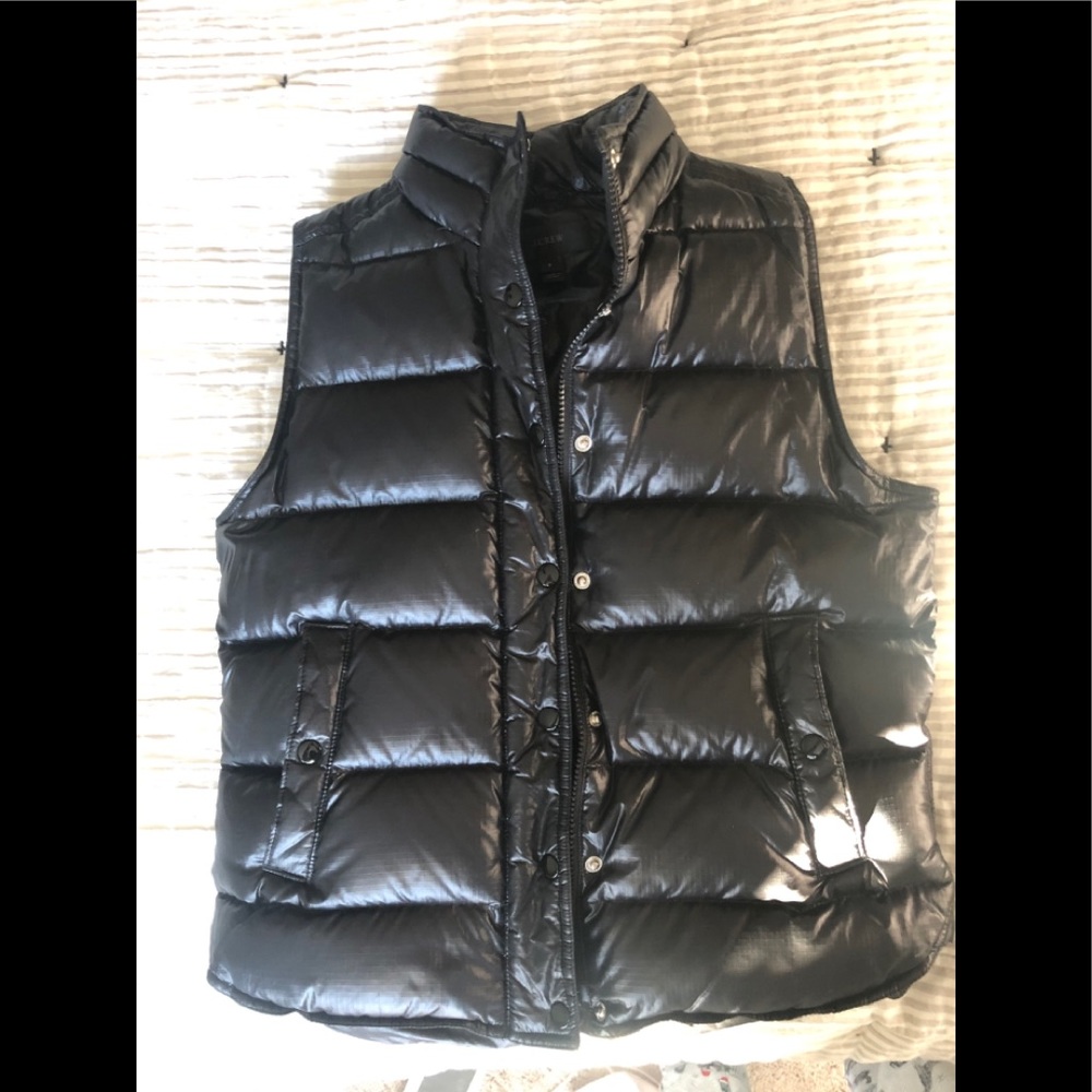 Black J Crew Puffy Vest
